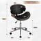 Costway Adjustable Leather Office Chair Swivel Bentwood Desk Chair w/Curved Seat